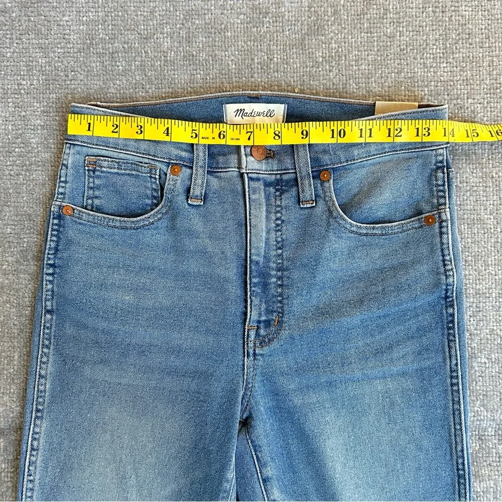 NWT Madewell 10" High-Rise Skinny Jeans Ainsworth Wash Raw Hem Size 27, NC315 - Picture 9 of 11